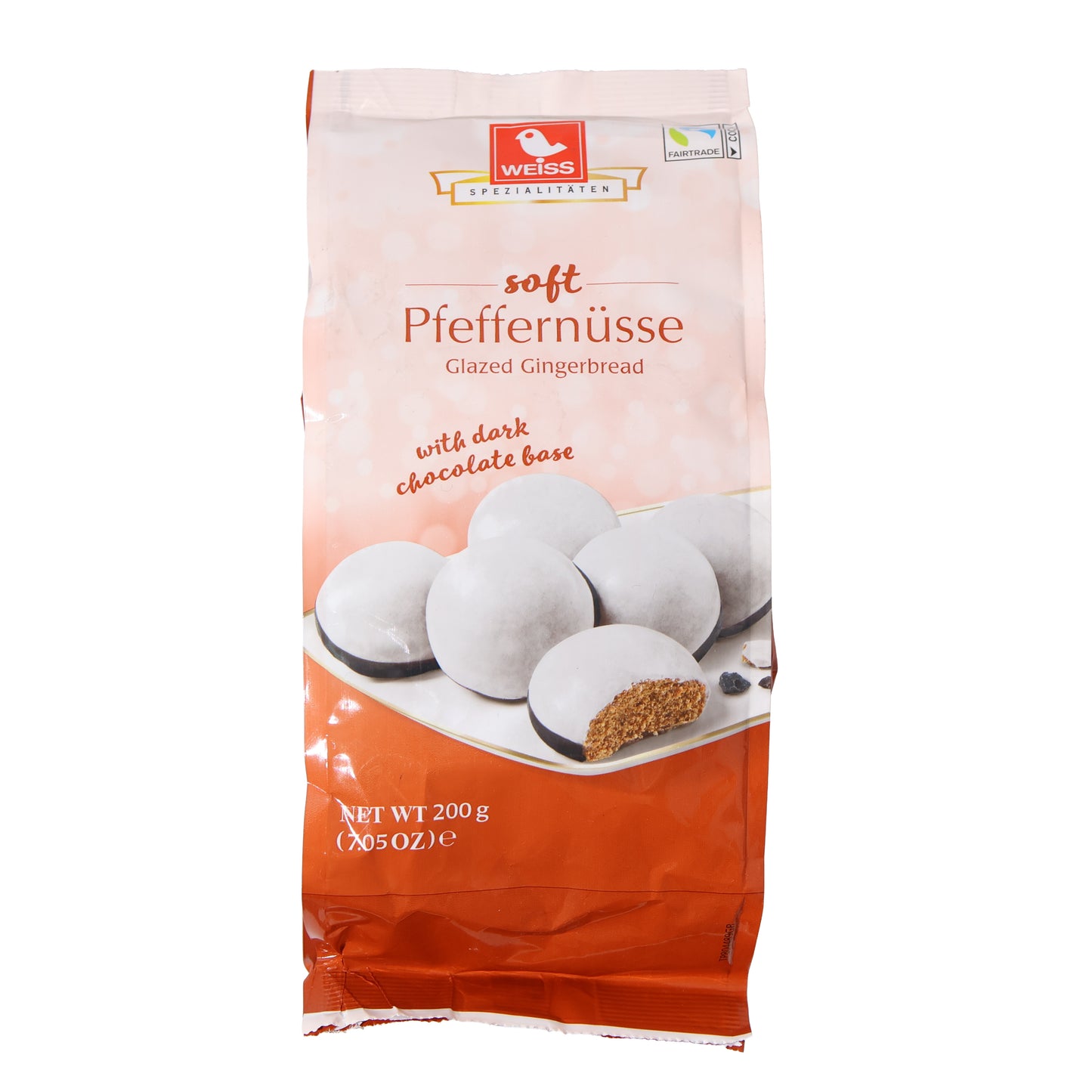 Weiss Soft Pfeffernüsse Glazed Gingerbread w/ Dark Chocolate Base, 7.05oz