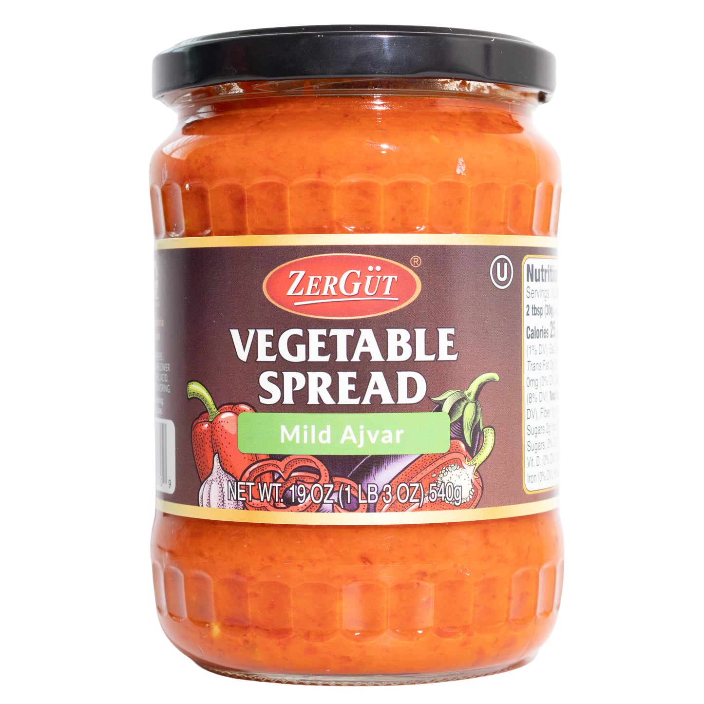 Zergut Mild Ajvar Vegetable Spread, 19oz