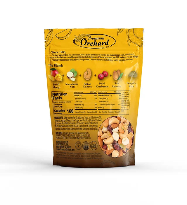 Смесь орехов макадамии и манго премиум-класса Orchard, 368 г
