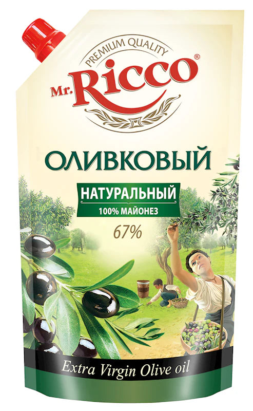 Mr.Ricco Olive Mayonnaise in Extra Virgin Olive Oil 67%, 750g
