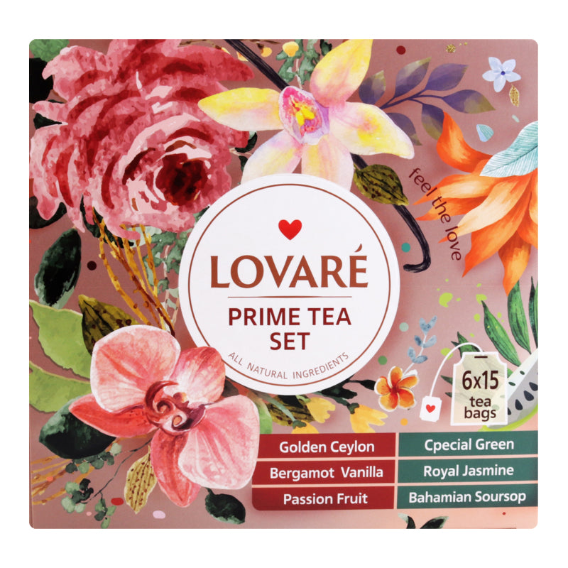 Lovare Prime Tea Set, 6 Flavors