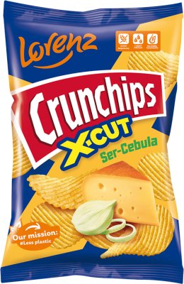 Lorenz Crunchips X-Cut Cheese & Onion, 140g