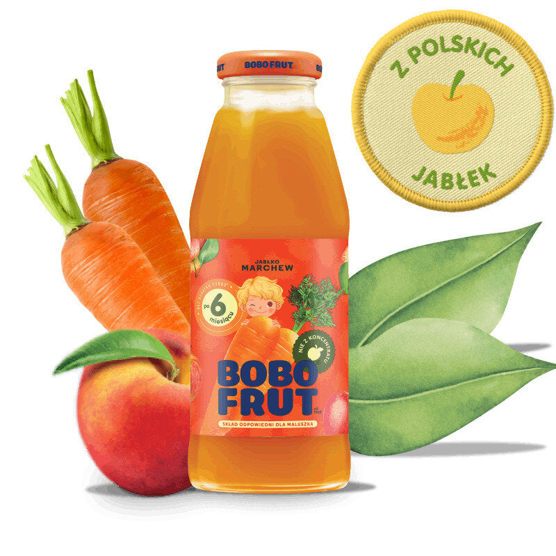 BoboFrut Apple Carrot Nectar Juice, 300ml