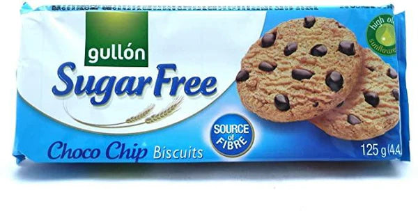 Gullon Sugar Free Choco Chip Cookies, 125g