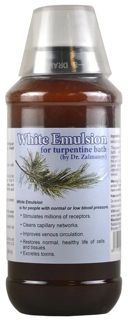 bottle of White Emulsion For Bath, 236mL