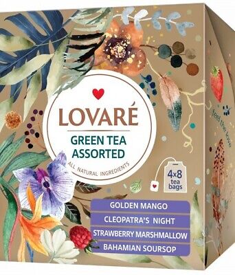 pack of Lovare Green Tea Assorted, 32TB
