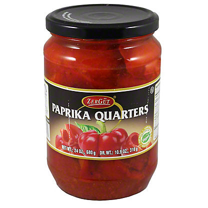 jar of Zergut Paprika Quarters, 24oz