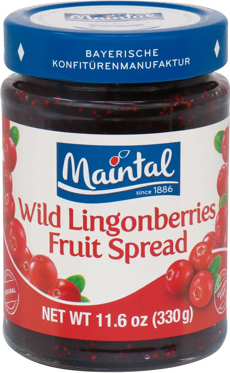 jar of Maintal Wild Lingonberries Fruit Spread, 330g