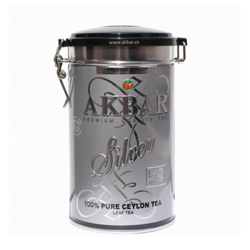 box of Akbar Silver Pure Ceylon Leaf Tea, 300g