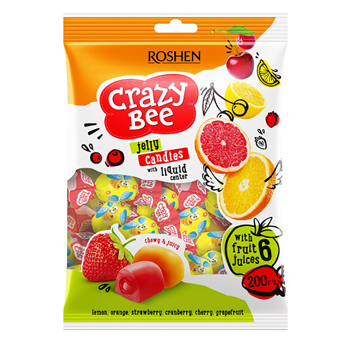 pack of Roshen Crazy Bee Candies, 200g