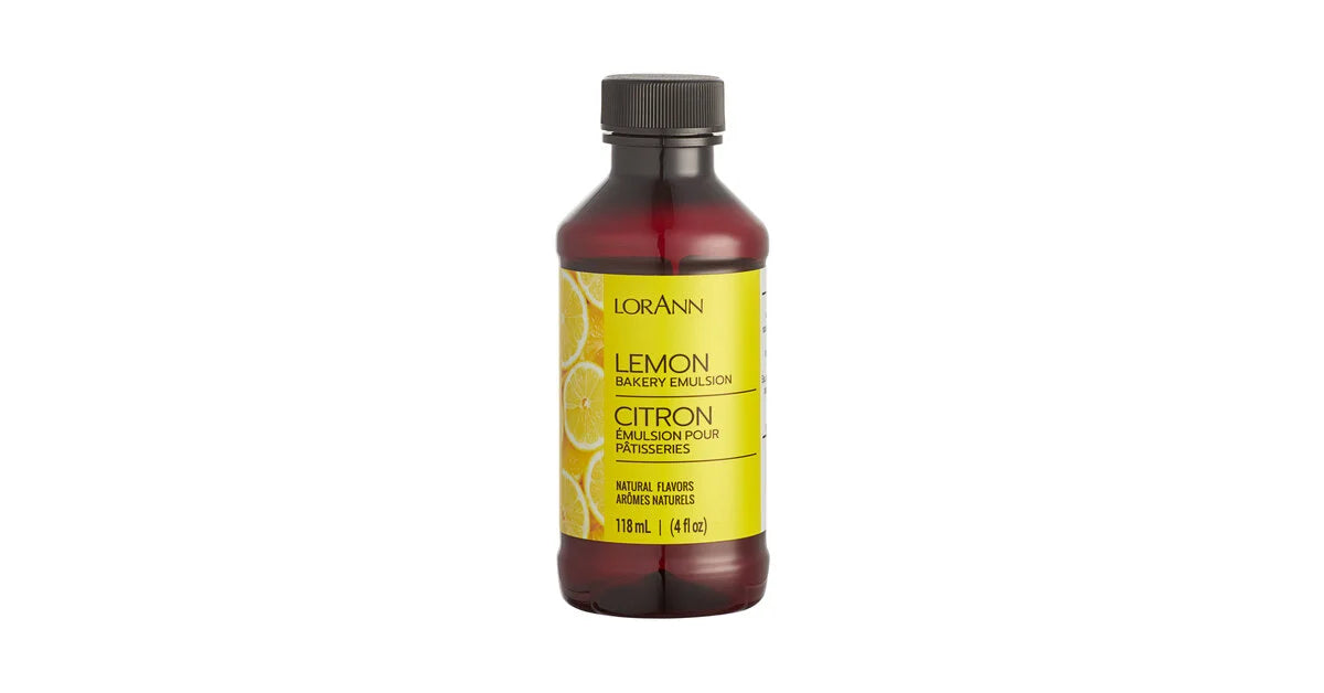 Bottle of Lorann Lemon Bakery Emulsion, 4fl oz