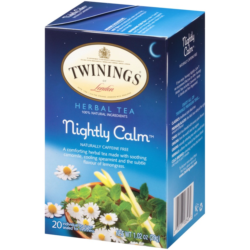 box of Twinings Nightly Calm Herbal Tea, 20TB