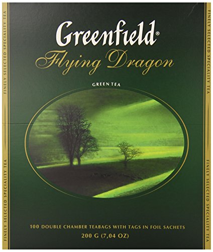 pack of Greenfield Tea Flying Dragon Green Tea, 100TB