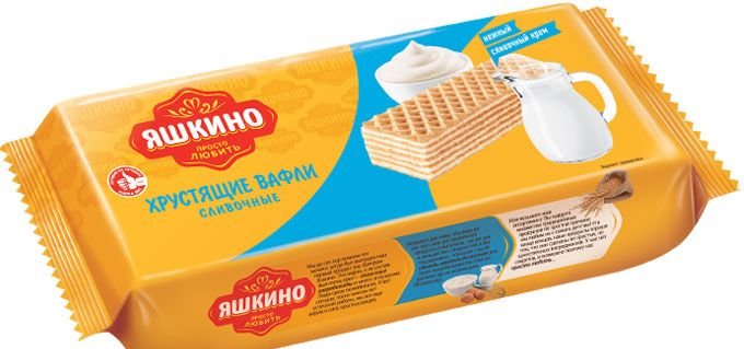 pack of Yashkino Wafers w/ Creamy Taste, 300g