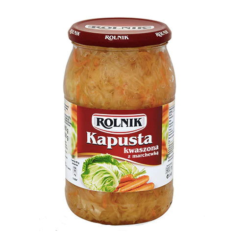 jar of Rolnik Kapusta Sauerkraut w/ Carrot, 900mL