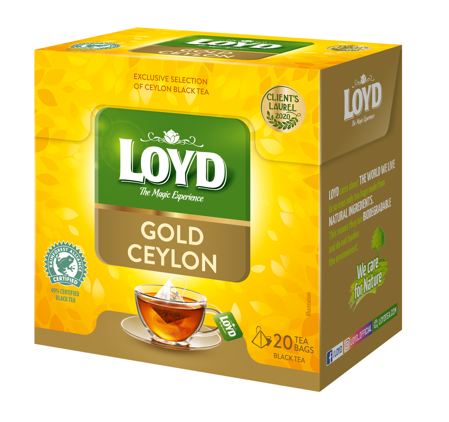 box of Loyd Gold Ceylon Tea 20TB