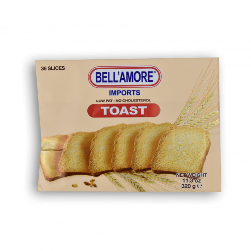 pack of Bell'amore Imports Low Fat No Cholesterol Toast, 320g