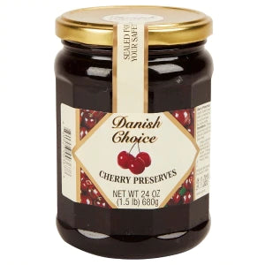 jar of Danish Choice Cherry Preserves, 24oz