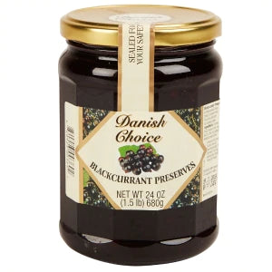 Danish Choice Blackcurrant Preserves, 680g jar