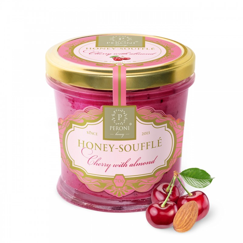 jar of Peroni Honey-Souffle w/ Cherry & Almond, 250g