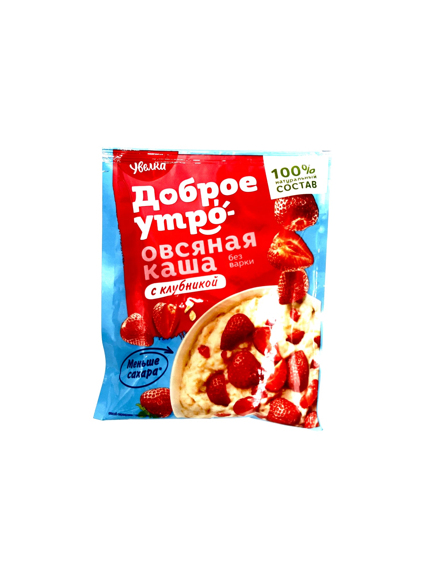 Packet of Russian Uvelka Good Morning Strawberry Oatmeal, 40g