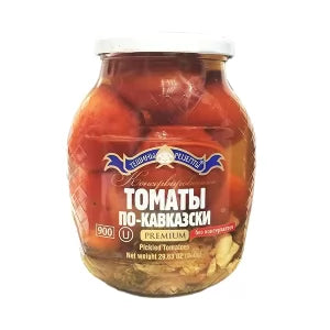 jar of Teshchiny Retsepty Caucasian Style Tomatoes, 900g