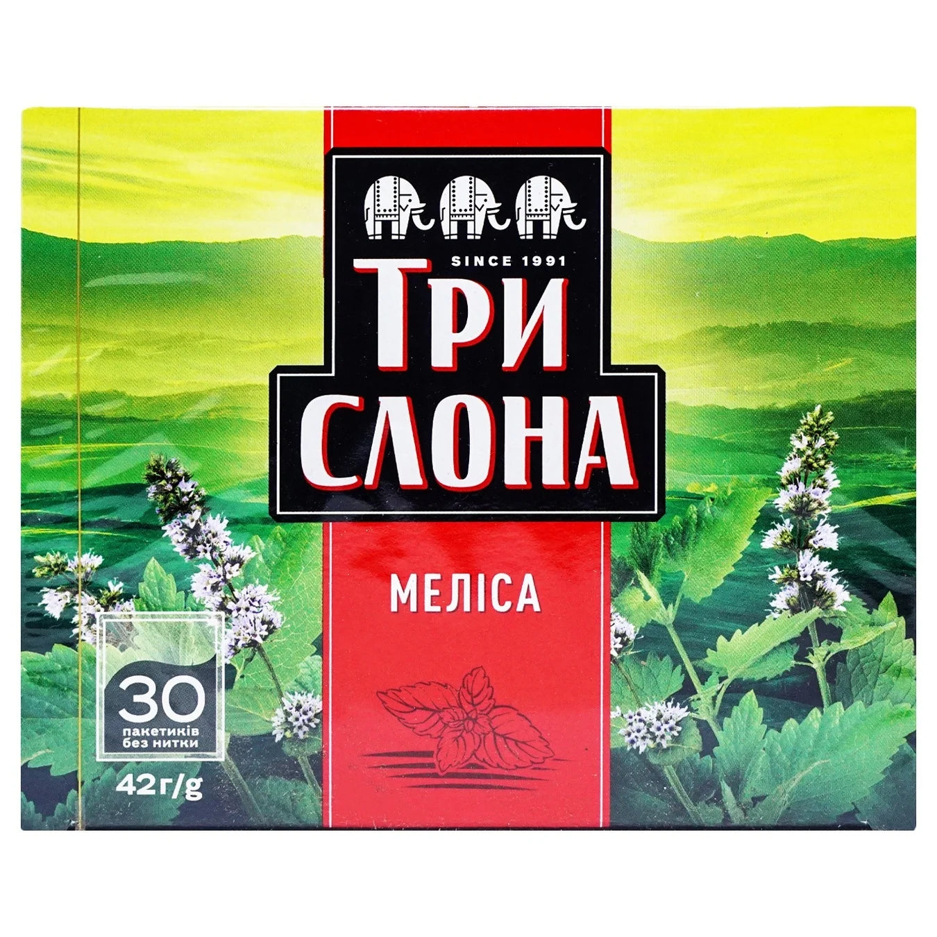 Чай Три Слона Мелисса, 30 ТБ