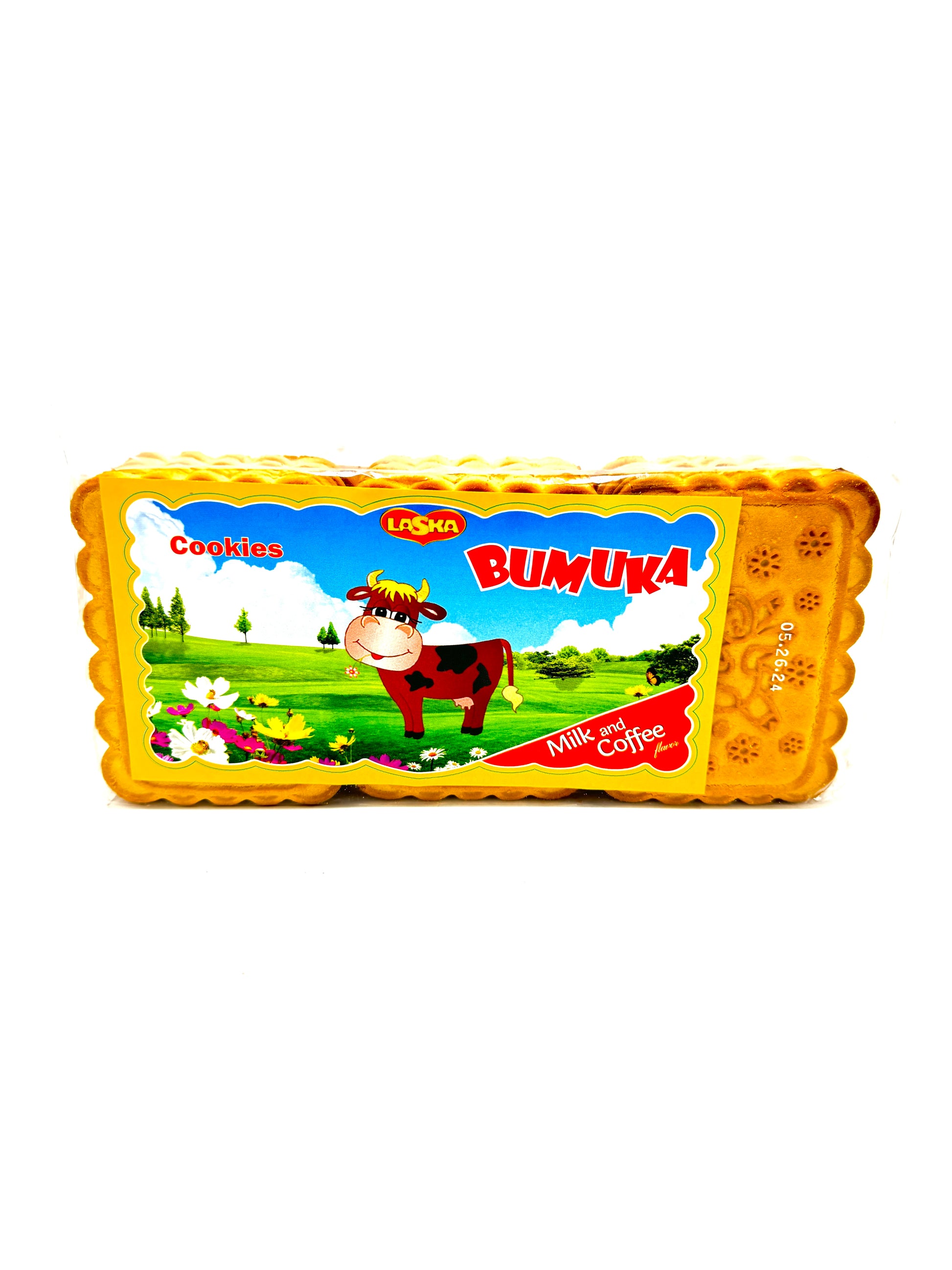 Pack of Laska Cookies Bumuka w/ Milk & Coffee Flavor, 375g