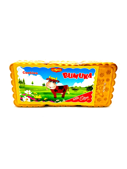 Pack of Laska Cookies Bumuka w/ Milk & Coffee Flavor, 375g