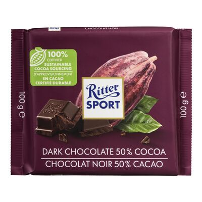 Ritter Sport 50% Cacao Dark Chocolate Bar, 3.5oz