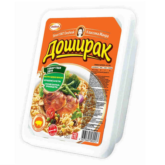 Plastic box of Doshirak Pork Noodles, 90g