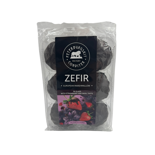 Zefir in Glaze w/ Strawberry & Basil Taste, 390g