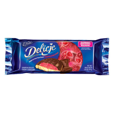 pack of Delicje Raspberry Jelly Biscuits, 147g