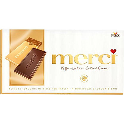 Merci Coffee & Cream Chocolate Bars, 100g