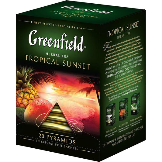 pack of Greenfield Tropical Sunset Tea, 20TB