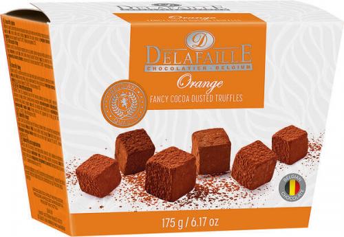 Delafaille Belgian Truffles Coated in Cocoa Orange, 175g