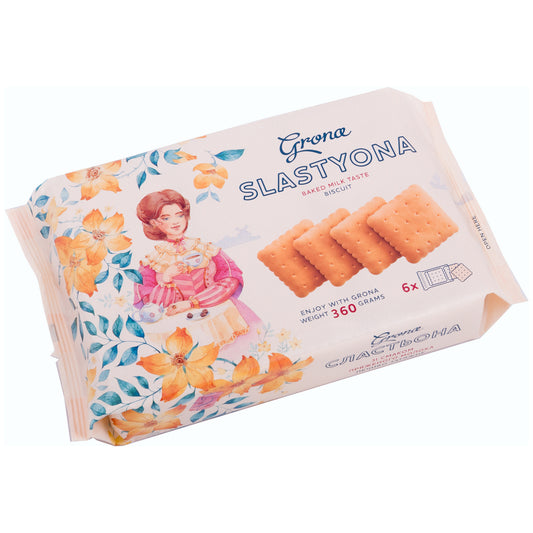 Pack of Slastyona Baked Milks Taste Biscuits, 360g