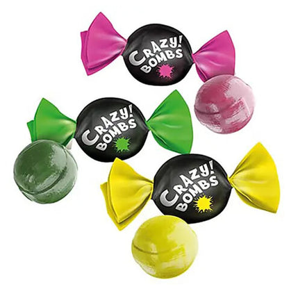 Карамельные конфеты Crazy Balls со вкусом яблока, лимона и граната, 500 г.