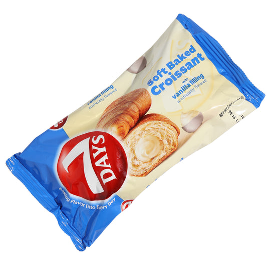 7Days Soft Baked Croissant with Vanilla Filling, 2.65oz