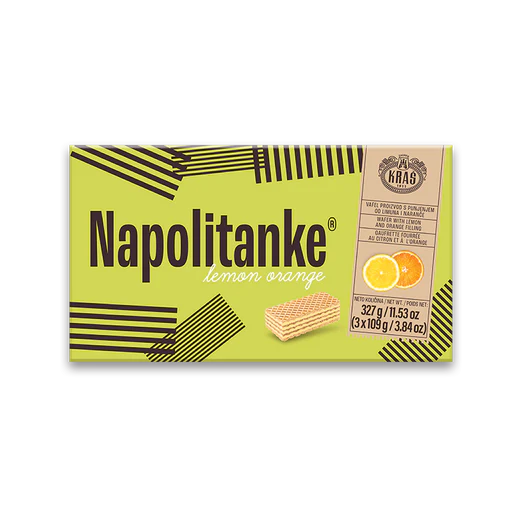 pack of Napolitanke Lemon Orange Wafers, 420g