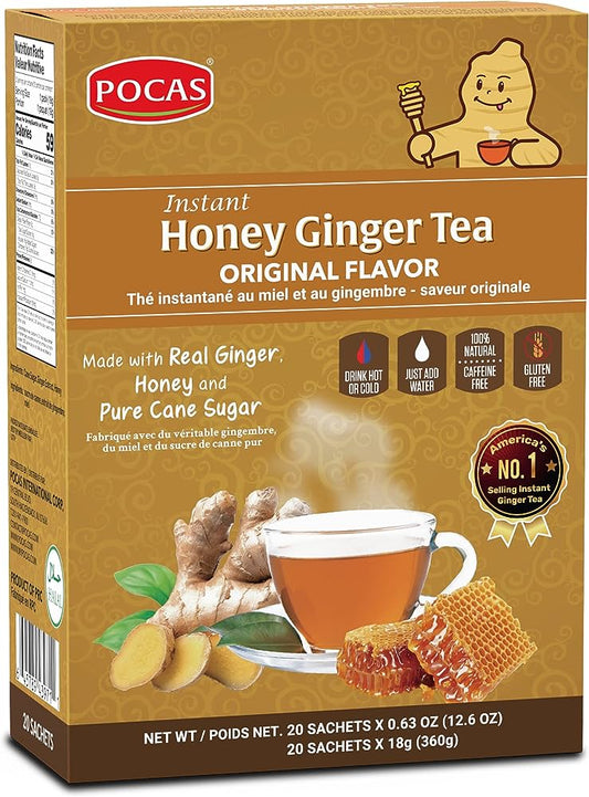 pack of Pocas Honey Ginger Tea, 20TB