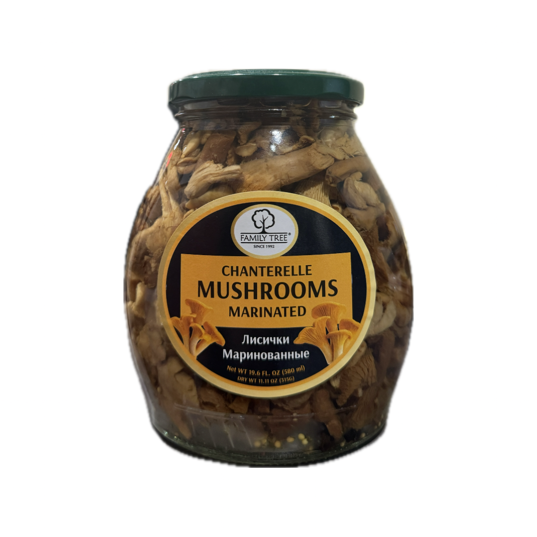 jar of Marinated Chanterelle Mushrooms, 580mL