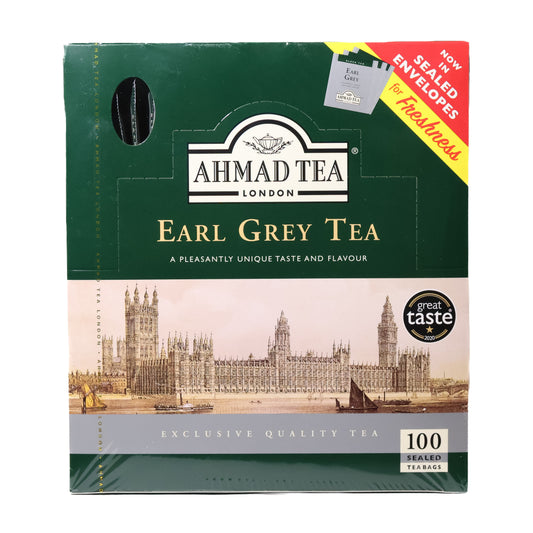 Ahmad Tea Earl Grey Black Tea, 100 Sealed Teabags