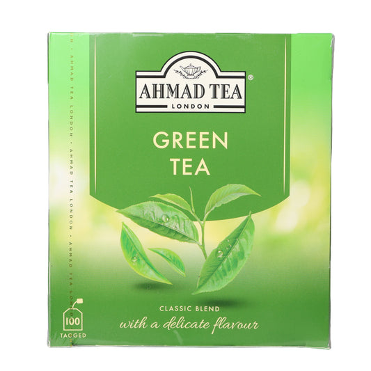 Ahmad Tea Green Tea Classic Blend, 100 Tagged Teabags