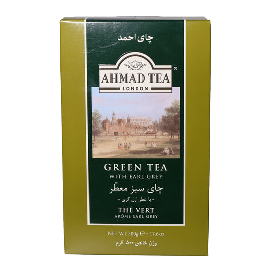 Ahmad Tea Green Tea with Earl Grey Loose Leaf Tea, 17.6oz