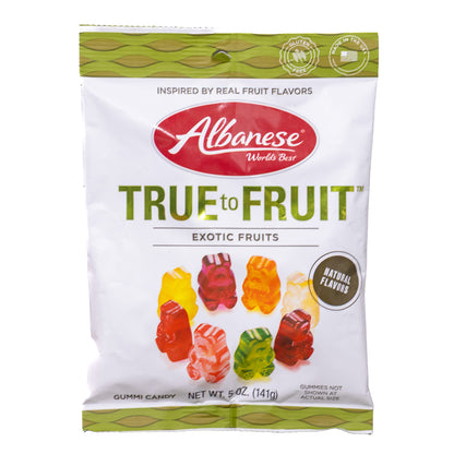 Albanese True to Fruit Exotic Fruits Gummi Bears, 5oz