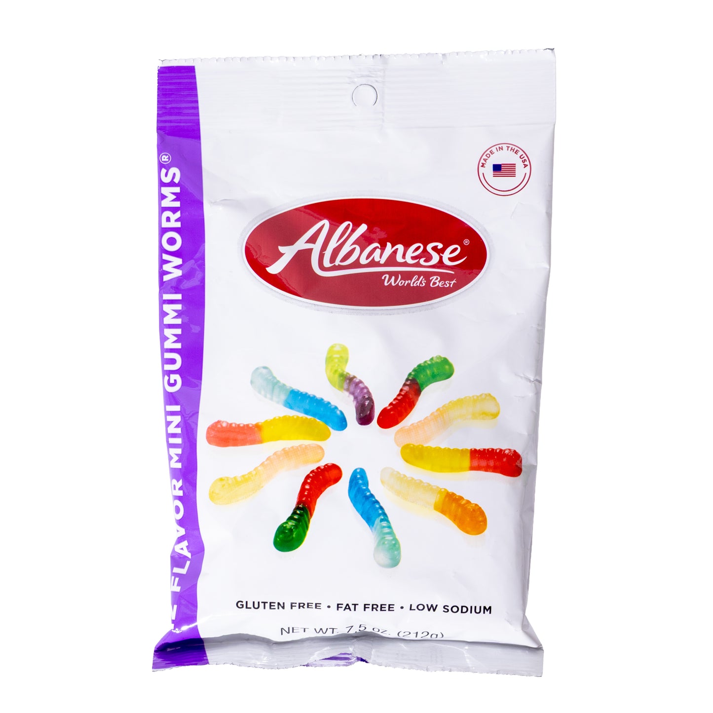 Albanese 12 Flavor Mini Gummi Worms, 7.5oz