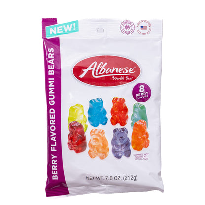 Albanese Berry Flavored Gummi Bears 8 Berry Flavors, 7.5oz
