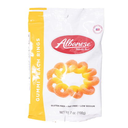 Albanese Gummi Peach Rings, 7oz