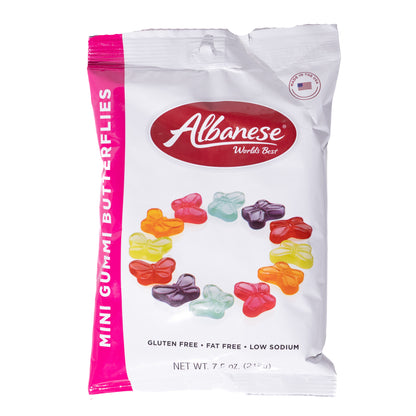 Albanese Mini Gummi Butterflies Assorted Fruit Gummies, 7.5oz